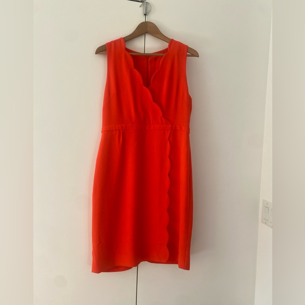 Orange J Crew dress